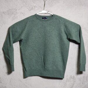Peter Millar Crown Crafted‎ Interlock Sweater Men Size Large Green Wool SHRUNK
